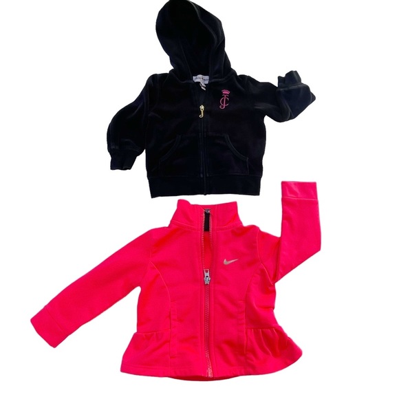 Juicy Couture Zip Hoodie & Nike Track Jacket "Bundle of 2" - Girls 12 Month - Picture 1 of 10